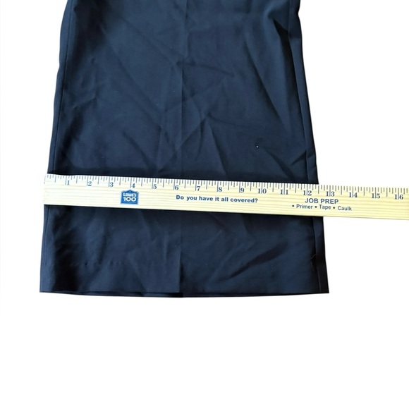 BCBGMaxAzria Wide Leg Wool Capri Pants Flat Front Pockets Zip Black Size 6 - Picture 6 of 10